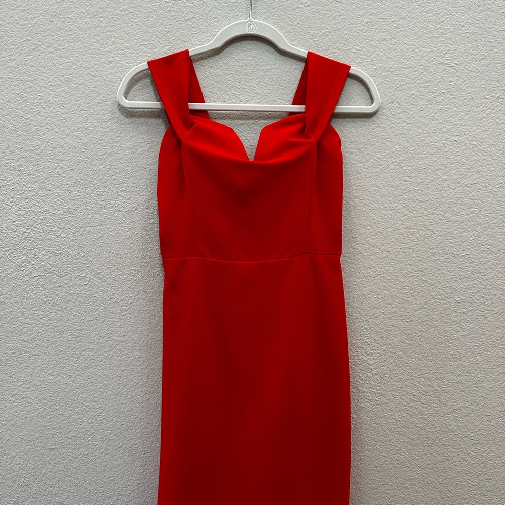Red Cocktail Dress — Off the Shoulder